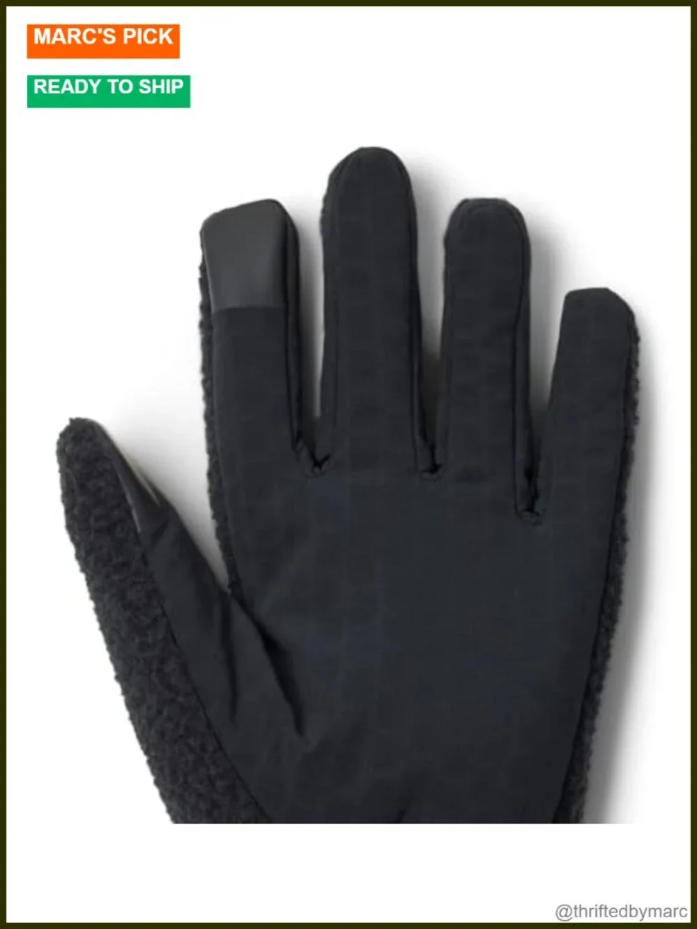 Unisex Hicamp Fleece Gloves Sherpa Touchscreen Water Resistant